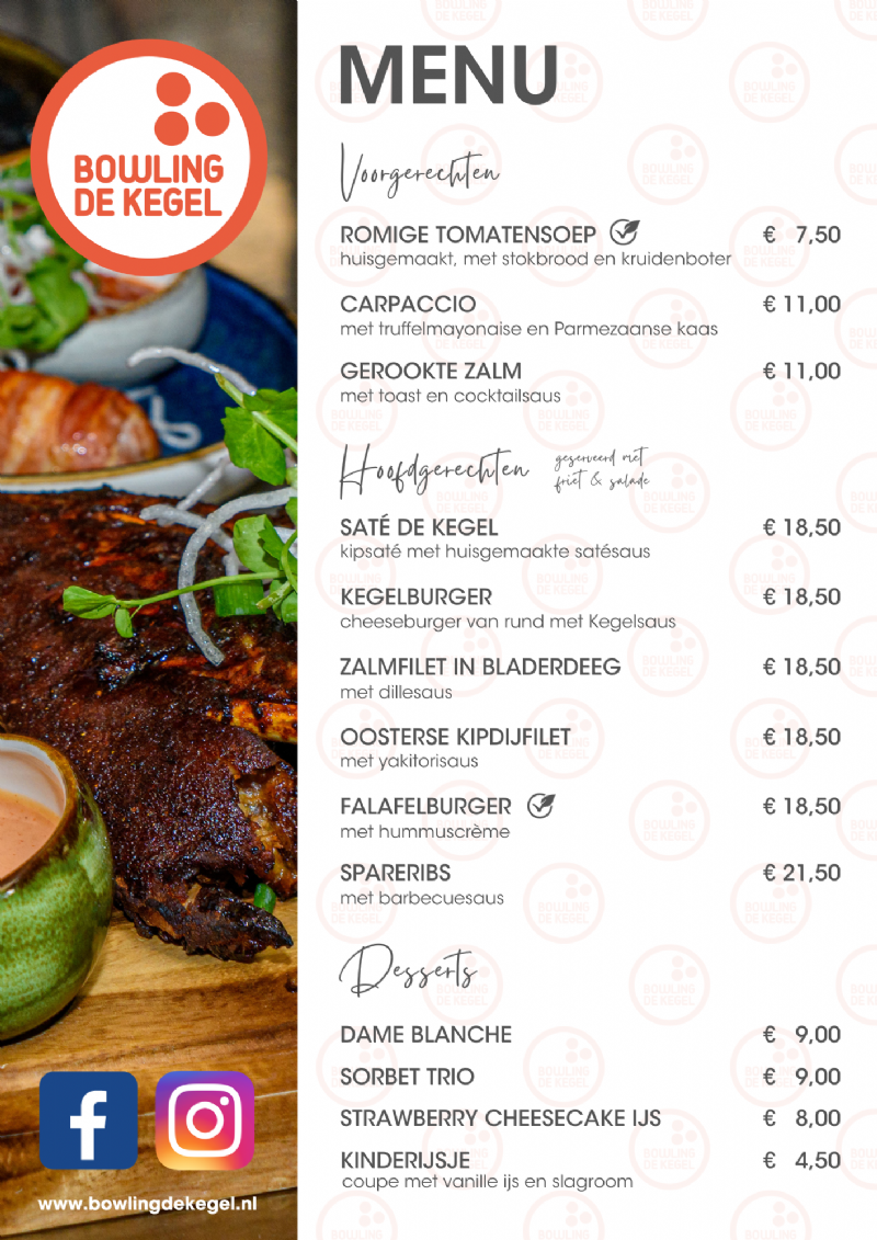 Menu Bistro de Kegel NL